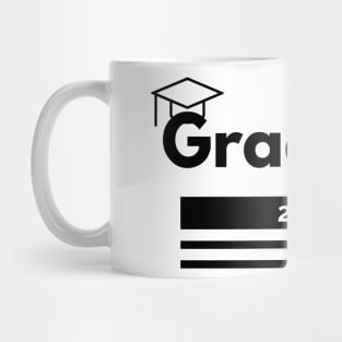 Graduate 2022. Simple Typography Black Graduation 2022 Design With Graduation Cap. Mug
